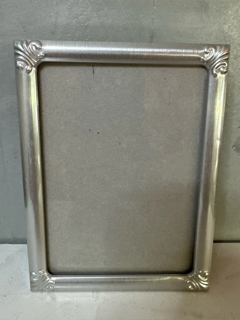 4x6 ORNATE SILVER METAL Photo Picture Frame